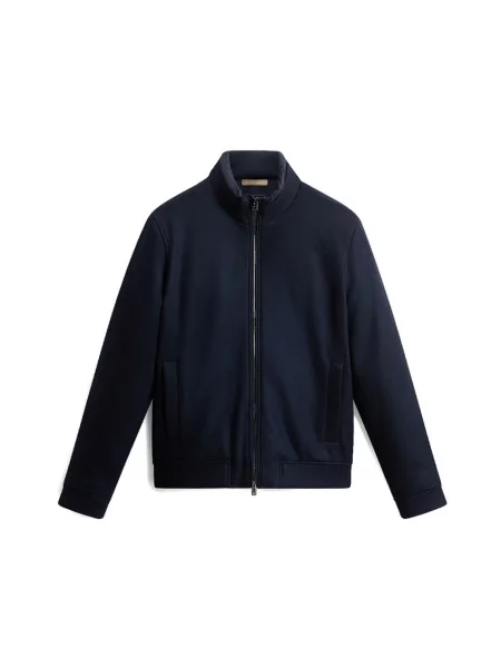 Kurtka bomber Woolrich wełniany niebieski