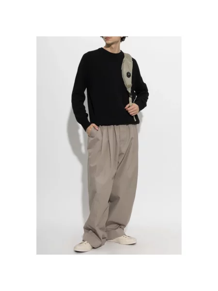 Lniany sweter C.p. Company czarny
