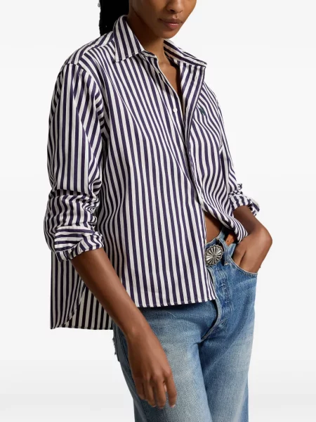 Ριγέ πουκάμισο Polo Ralph Lauren λευκό