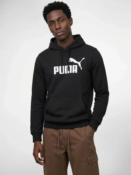 Mikina s kapucňou Puma s autogramom čierna