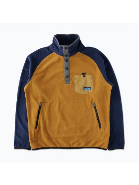 Fleecová mikina KAVU Teannaway summit to shore hnědá