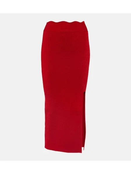 Spódnica midi Galvan do kolan czerwona