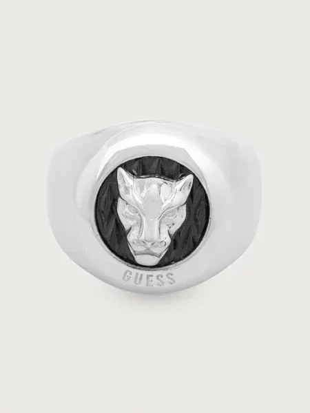 Guess inel signet pentru bărbați din oțel inoxidabil PANTHER