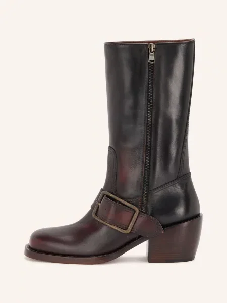 Dries Van Noten Botki Motocyklowe braun
