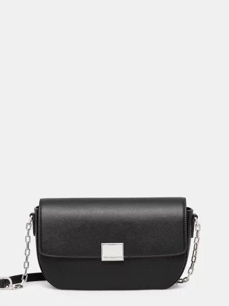 Karl Lagerfeld torebka skórzana czarny