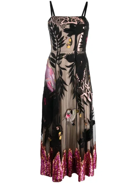 Rochie maxi Temperley London fără mâneci negru