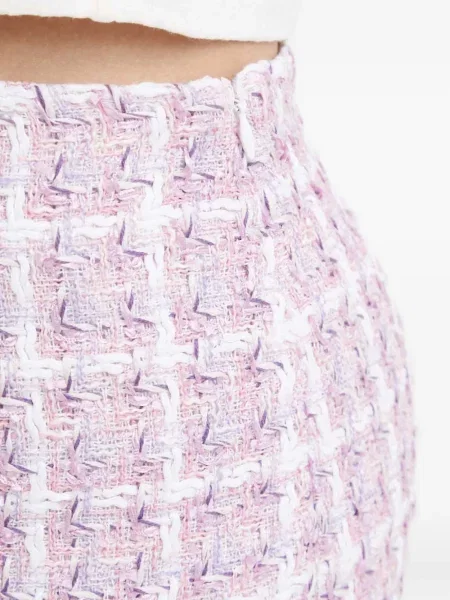 Fusta mini Iro din tweed roz