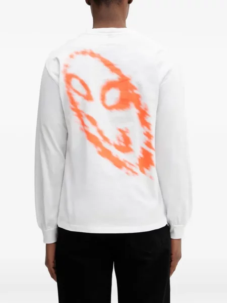 Lung tricou No Problemo cu imagine alb