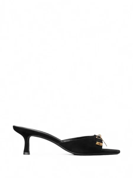 Sandale Tory Burch cu toc jos negru