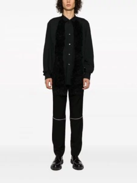Vilnonės kelnės Comme Des Garçons Homme Plus juoda