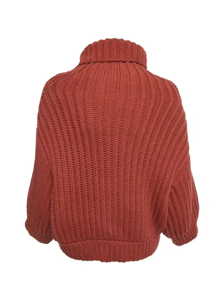 Pulover Brunello Cucinelli tricotate roșu