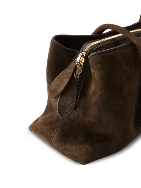 Geantă shopper Less din piele de oaie maro