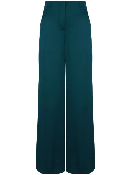 Pantaloni Giorgio Armani de mătase verde