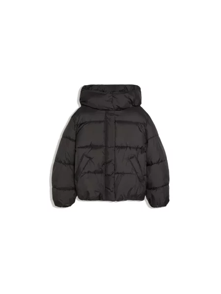Bershka Geacă de primăvară-toamnă negru