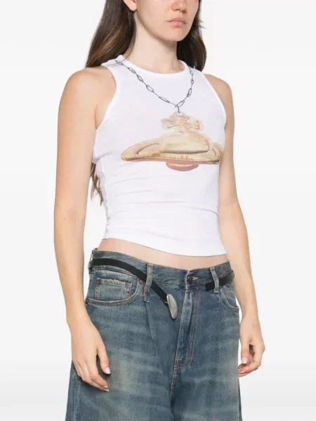 Vestă Vivienne Westwood cu imagine albastru