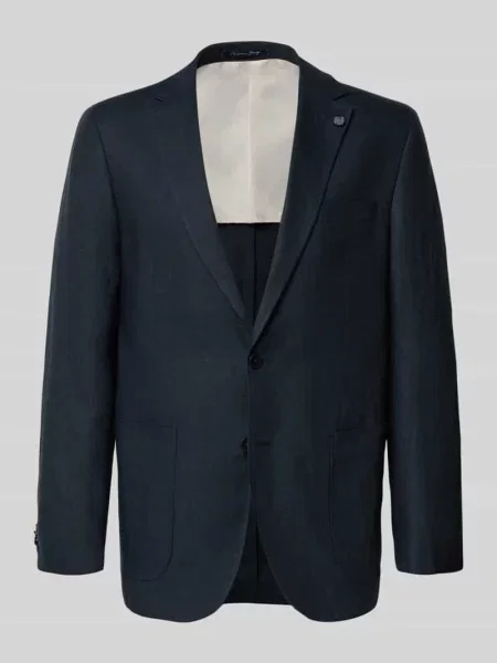 Marynarka w kroju regular fit z czystego lnu z kołnierzem z połami Christian Berg Men