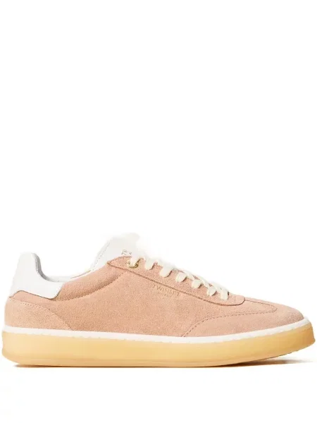 Sneakerși Twinset din piele de căprioară roz