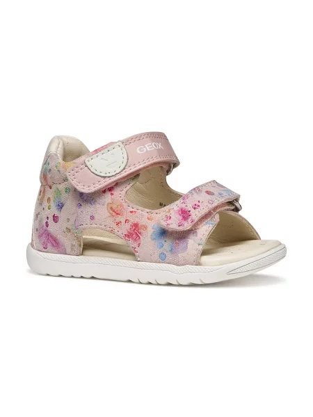 Geox semišové sandály SANDAL MACCHIA růžové
