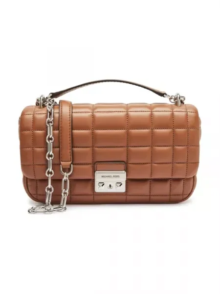 Michael Kors De piele geantă pe umăr maro