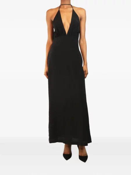 Rochie midi Toteme cu decolteu în V negru