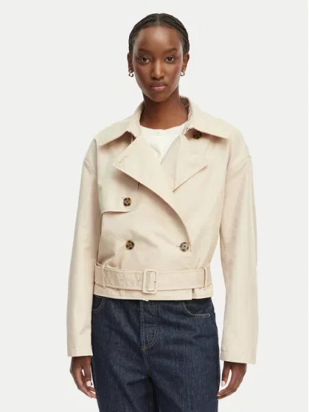 Tommy Jeans Trencz jasny beżowy
