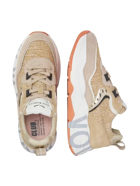 Sneakersy Voile Blanche skórzane beżowe
