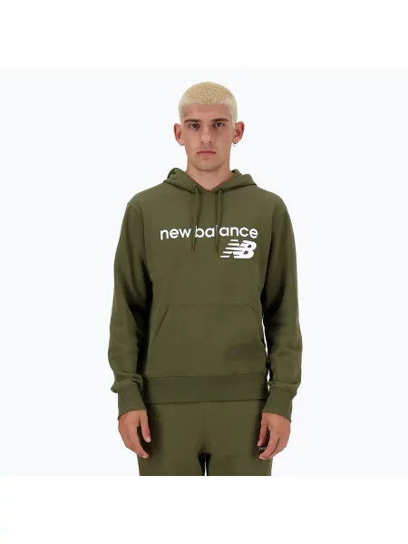 Mikina New Balance Core Fleece Hoodie dark moss zelená