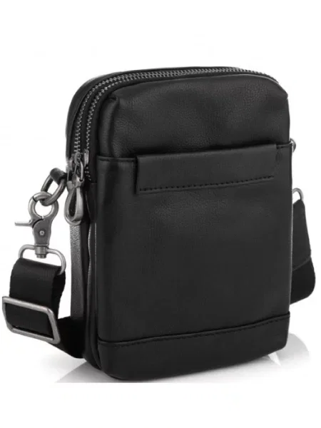 Кожаная сумка через плечо Royalbag черная