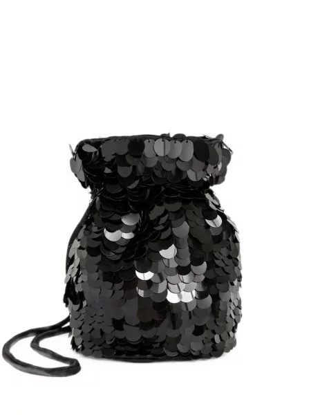 Geantă shopper P.a.r.o.s.h. cu paiete negru