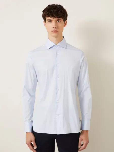 Zegna Košile Slim Fit tmavě modrá