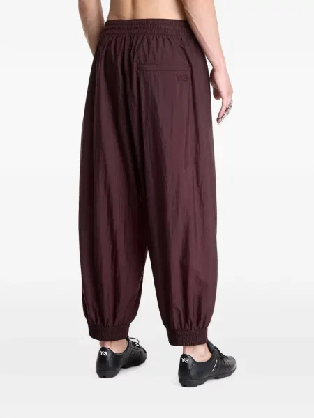 Pantaloni Y-3 cu dungi alergare maro