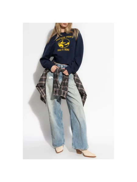 Bluza Rag & Bone niebieska