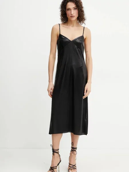 Платье мини Max&co клеш черное