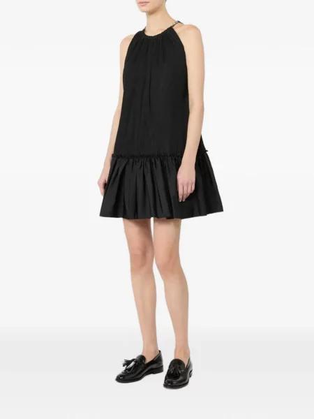Tafta scurt rochie Max Mara fără mâneci negru