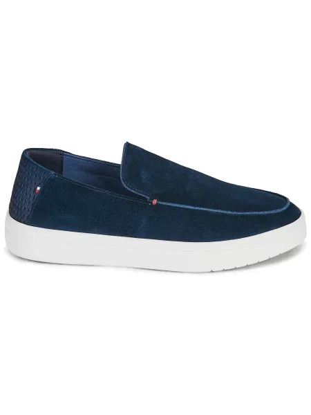 Pantofi loafer Tommy Hilfiger din piele de căprioară albastru