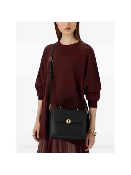 Top Furla skórzany czarny