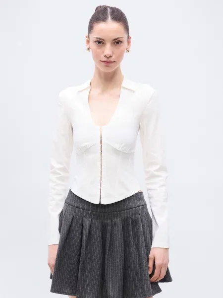 Gina Tricot Blúz piszkosfehér