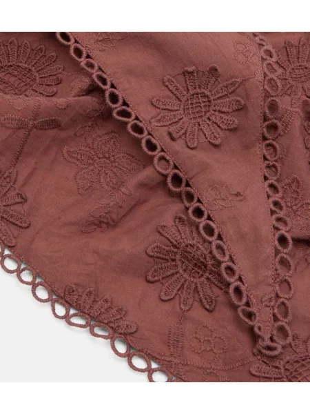 Fular Poupette St Barth cu broderie maro