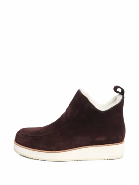 Botine Gabriela Hearst din piele de oaie maro