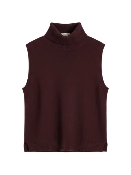 Top Chinti & Parker fără mâneci tricotate violet
