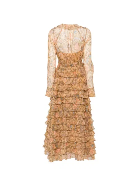 Rochie maxi Zimmermann cu model floral cu imagine verde