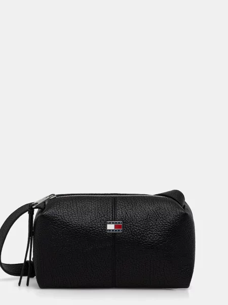 Tommy Jeans geantă crossbody pentru femei cu imitație de piele negru