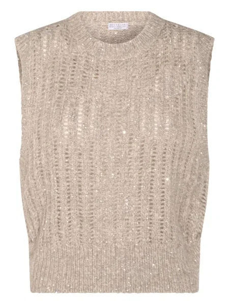 Плетен пуловер Brunello Cucinelli