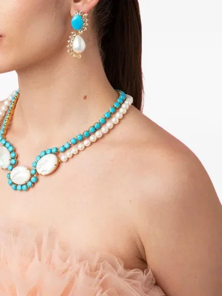 Cercei Bounkit Jewelry cu perle auriu