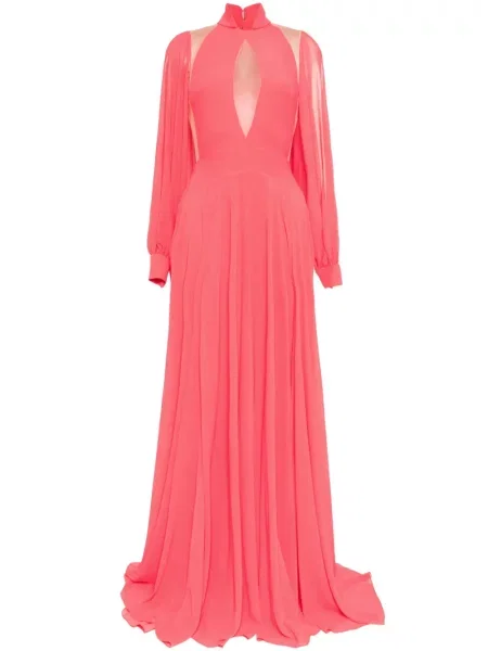 Rochie Saiid Kobeisy din crep de costum roșu