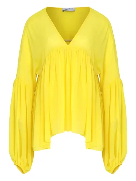 Bluzka Olympiah plisowana żółta