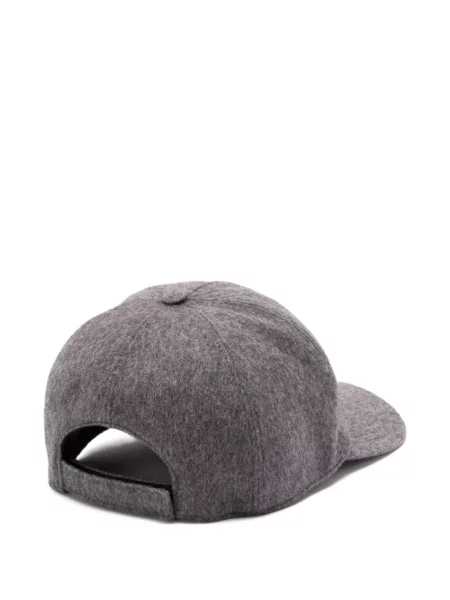 Șapcă Fendi cu broderie de lână gri