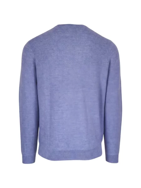 Pulover Peter Millar cu decolteu rotund albastru