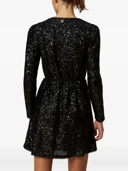 Rochie mini Twinset cu paiete de costum negru