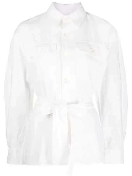 Pletena majica Polo Ralph Lauren s vezom s V-izrezom smeđa